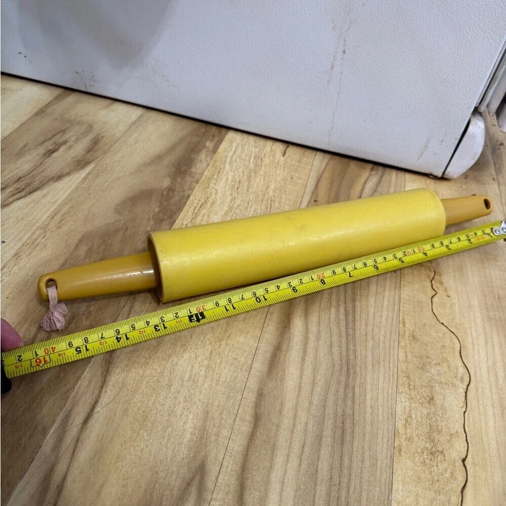 Vibrant Yellow Rolling Pin with Handles